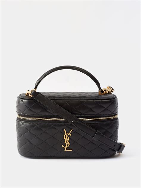 black ysl vanity|GABY vanity bag in patent leather .